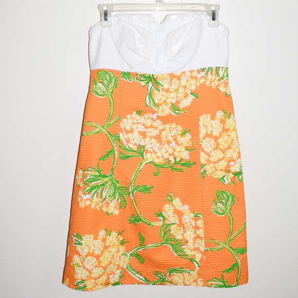 Lilly Pulitzer Bowen Lace By The Docks Dress Nectar Orange - Picture 2 of 9